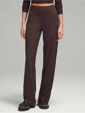 Lululemon Align Ribbed High-Rise Wide-Leg Pant *Tall - Espresso